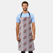 ギフトホリデーエプロン付きクリスマスそり エプロン (着用した状態)