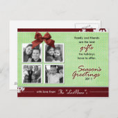 ギフトホリ最高のティ・フォト・カード シーズンポストカード (正面/裏面)
