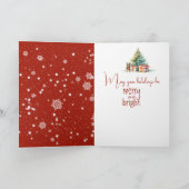 ギフトボウ付き可愛いクリスマスマウス カード (内部)