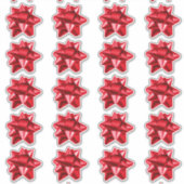 ギフトボウ |シール | 1シートあたり20 |赤 シール (正面)