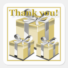 ギフトボックスありがとう スクエアシール