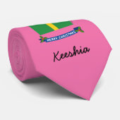 ギフトボックスから覗き出すかわいいブラックバード名前をカスタムする ネクタイ (ロール)