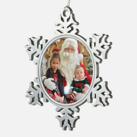 ギフトボックスにフォトメタルのスノーフレーク スノーフレークピューターオーナメント (右)