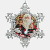 ギフトボックスにフォトメタルのスノーフレーク スノーフレークピューターオーナメント (正面)