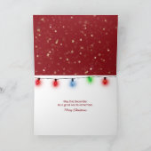 ギフトボックスに入ったクリスマスペルシャの子猫 シーズンカード (内部)