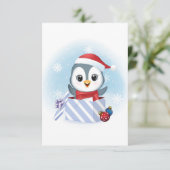 ギフトボックスに可愛いペンギンのクリスマスシーズン (スタンド正面)