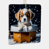 ギフトボックスに飾ってかわいい子犬|過去記事 セラミックオーナメント (右)