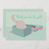 ギフトボックスのかわいい猫をありがとう (正面/裏面)