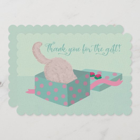 ギフトボックスのかわいい猫をありがとう (正面/裏面)