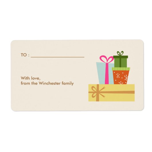 ギフトボックスの積み重ね ラベル (正面)