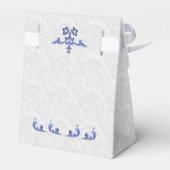 ギフトボックスカスタマイズ-  – 青いリボンデザイン フェイバーボックス (裏面サイド)