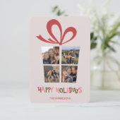 ギフトボックスカスタムフォトコラージホリデーカード サンキューカード (スタンド正面)