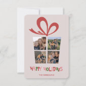 ギフトボックスカスタムフォトコラージホリデーカード サンキューカード (正面)