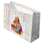 ギフトボックスカラフルのスタック ラージペーパーバッグ