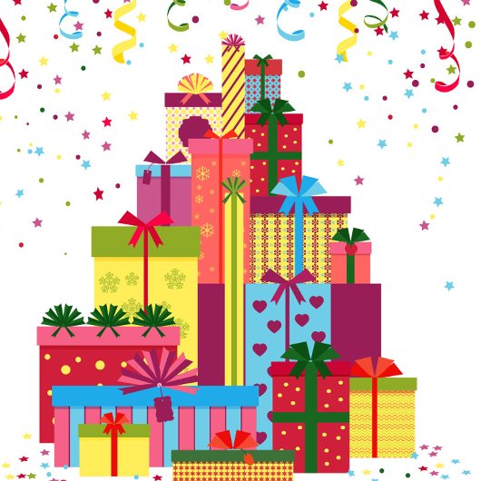 ギフトボックスカラフルのスタック ラージペーパーバッグ