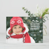ギフトボックスクリスマスフォトホリデーカード シーズンカード (スタンド正面)