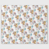 ギフトボックスベビーキリン驚きハッピーバースデー ラッピングペーパー (フラット)