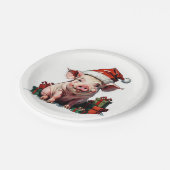 ギフトボックス付きの可愛い豚 ペーパープレート (アングル)