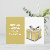 ギフトボックス付きの誕生日パーティーの招待 招待状 (スタンド正面)