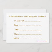 ギフトボックス付きの誕生日パーティーの招待 招待状 (裏面)