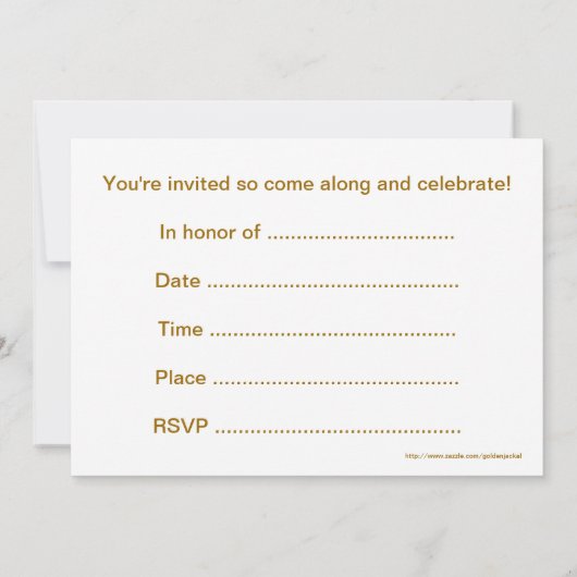 ギフトボックス付きの誕生日パーティーの招待 招待状 (裏面)