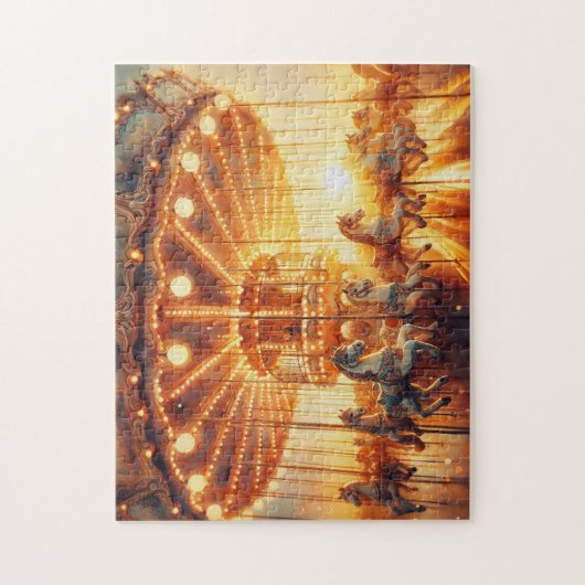 ギフトボックス付きパズルヴィンテージ回転木馬 ジグソーパズル (縦)