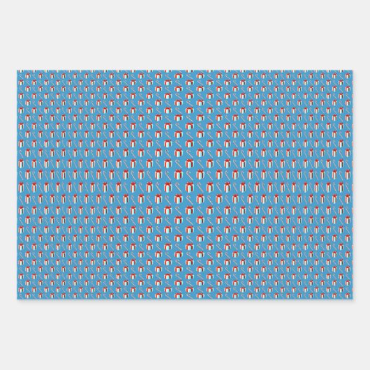 ギフトボックス包装紙 ラッピングペーパーシート (正面3)