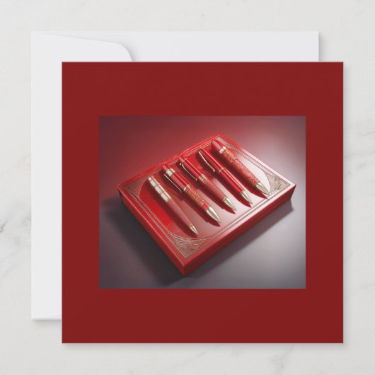 ギフトボックス及び5個ユニークのボールペン (正面)