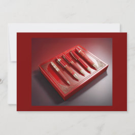 ギフトボックス及び5個ユニークのボールペン 招待状