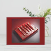 ギフトボックス及び5個ユニークのボールペン 招待状 (スタンド正面)