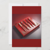 ギフトボックス及び5個ユニークのボールペン 招待状 (裏面)