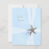 ギフトボックス青いヒトデのシャワー招待状 招待状 (正面)