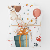 ギフトボックス,誕生日ボックス,子犬のギフトラップ,犬 – テーマ ラッピングペーパーシート (インサイチュ)