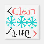 ギフトマグネットレトロタンブラー清浄汚れ食器洗浄機 マグネット (正面)