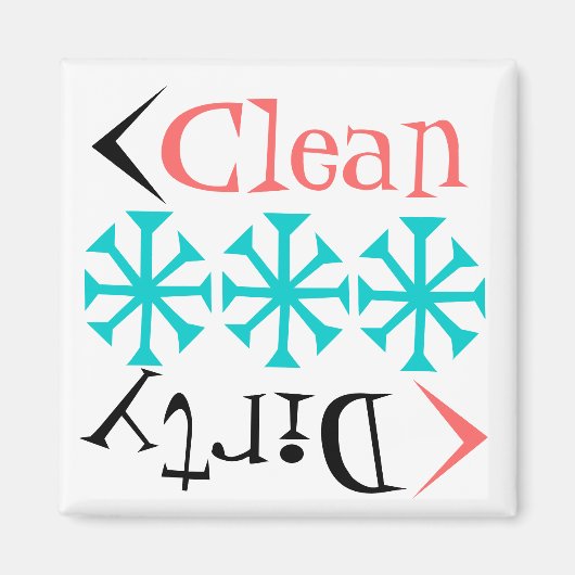 ギフトマグネットレトロタンブラー清浄汚れ食器洗浄機 マグネット (正面)