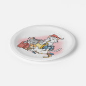 ギフトマンガ遊ーと可愛いクリスマス子猫 ペーパープレート (アングル)