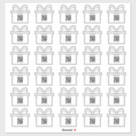 ギフトミニマルボックステーマQRコード業務シール シール