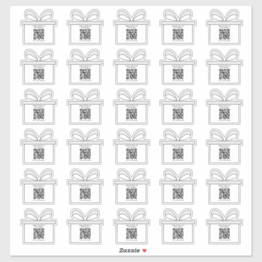 ギフトミニマルボックステーマQRコード業務シール シール (シート)