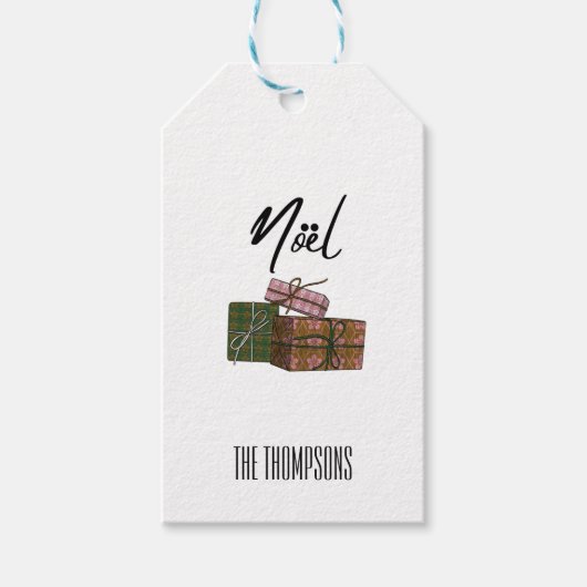 ギフトミニマルボックスノールクリスマスプレゼントラベル ギフトタグ (正面)