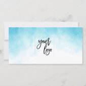 ギフトモダンカード証明書の追加ロゴaqua blue (裏面)