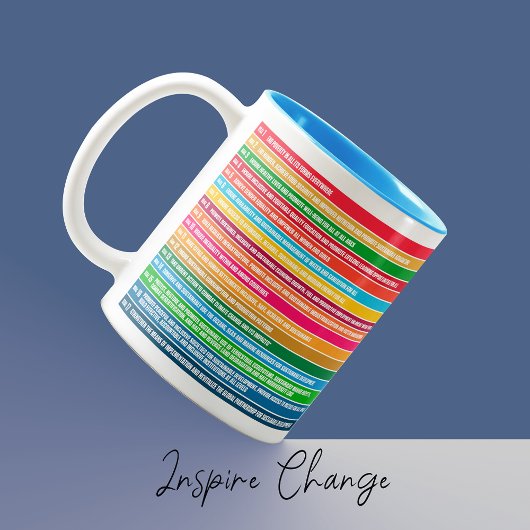 ギフトモダンパーソナライズされた持続可能性ゴール ツートーンマグカップ