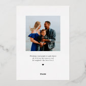 ギフトモダンフォイルホリデーカードクリスマスカード 箔シーズンカード (裏面)