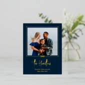 ギフトモダンフォイル休日はがきクリスマスカード 箔シーズンポストカード (立ち正面)