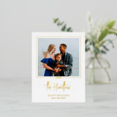 ギフトモダンフォイル休日はがきクリスマスカード 箔シーズンポストカード (立ち正面)