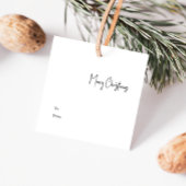 ギフトモダンラベルからクリスマススクリプト正方形 フェイバータグ