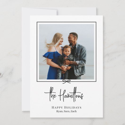 ギフトモダン写真ホリデーカードクリスマスカード シーズンカード (正面)