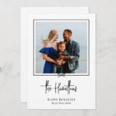 ギフトモダン写真ホリデーカードクリスマスカード シーズンカード (正面/裏面)