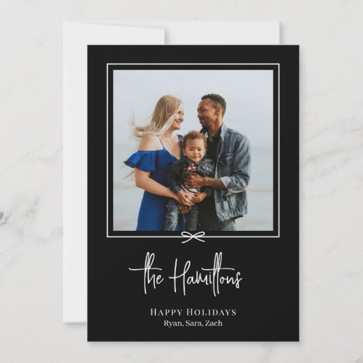 ギフトモダン写真ホリデーカードクリスマスカード シーズンカード (正面)