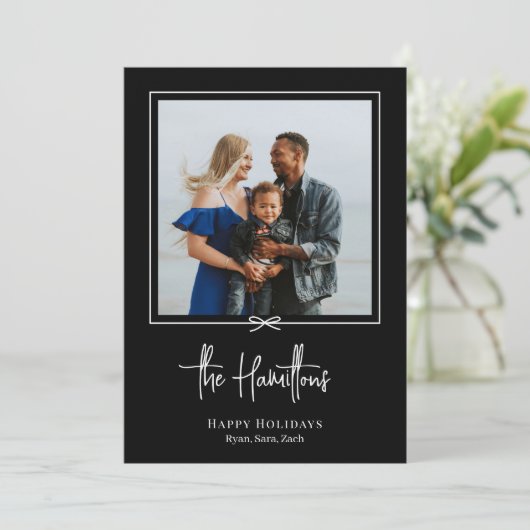 ギフトモダン写真ホリデーカードクリスマスカード シーズンカード (スタンド正面)