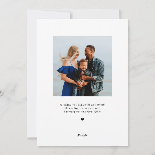 ギフトモダン写真ホリデーカードクリスマスカード シーズンカード (裏面)